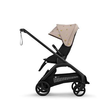 Bugaboo x Konges SlØjd limited edition Dragonfly seat stroller black base, midnight black fabrics, desert taupe melange sun canopy - view 2