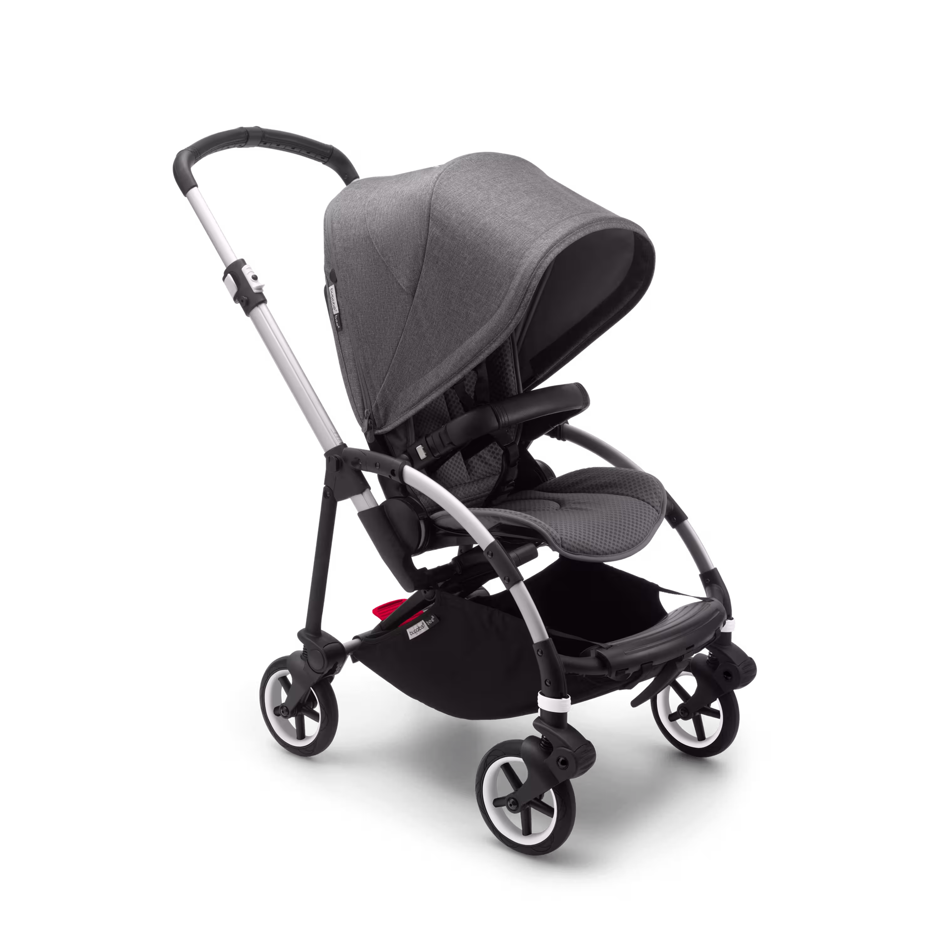 Bugaboo Bee 6 seat stroller grey mélange sun canopy, grey mélange fabrics, aluminium base - Main Modal Image Slide 1 of 2