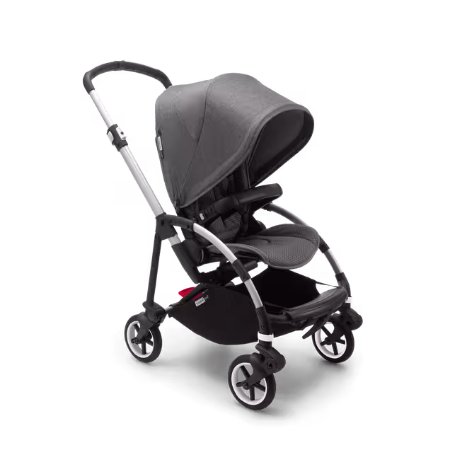 Bugaboo Bee 6 seat stroller grey mélange sun canopy, grey mélange fabrics, aluminium base - Main Image Slide 1 of 2