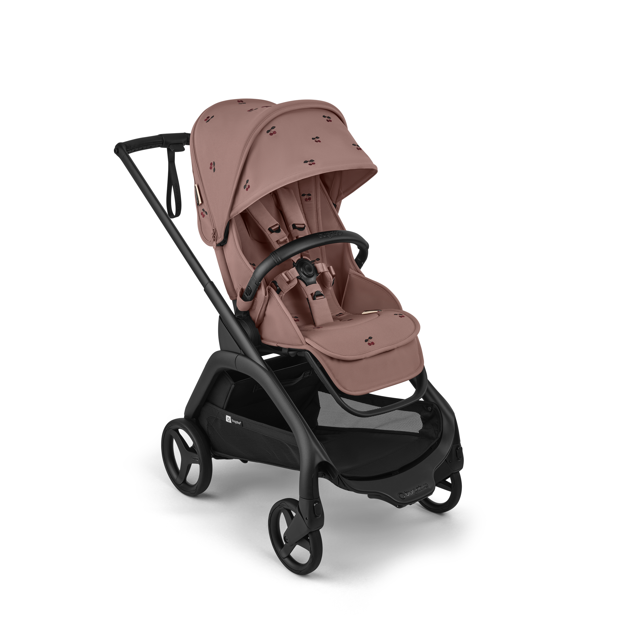 Bugaboo x Konges SlØjd limited edition Dragonfly Plus 2-in-1 stroller black base, dusty pink fabrics, dusty pink sun canopy - Thumbnail Slide 2 of 10