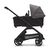 Refurbished Bugaboo Dragonfly bassinet and seat stroller black base, midnight black fabrics, grey melange sun canopy - Thumbnail Slide 2 of 11