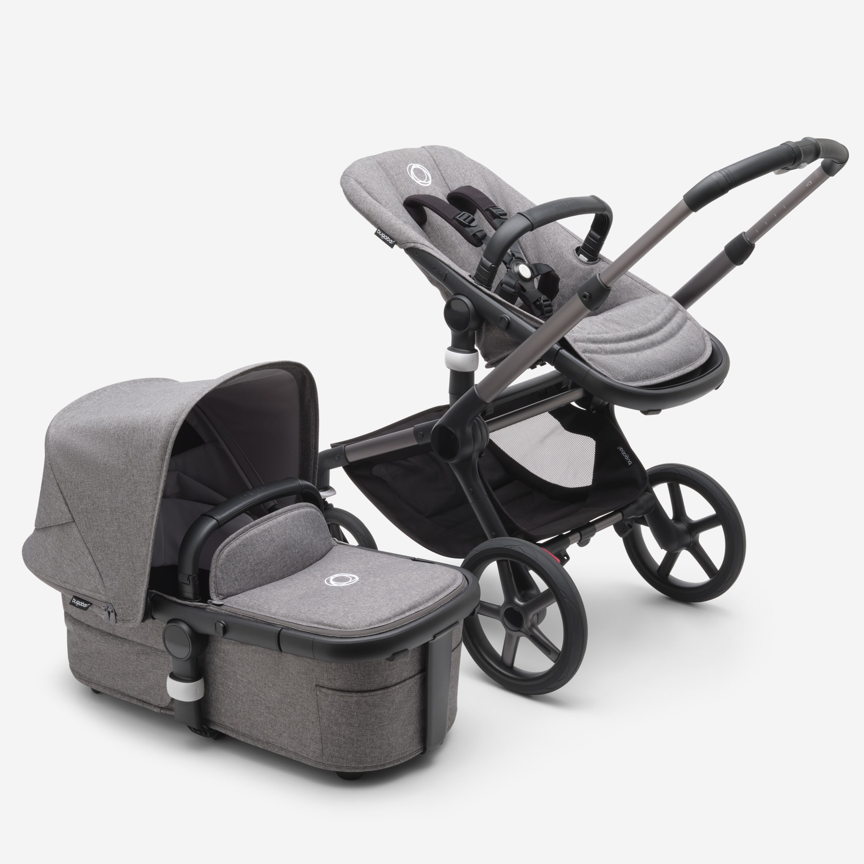 Refurbished Bugaboo Fox 5 complete US GRAPHITE/GREY MELANGE-GREY MELANGE - Main Modal Image Slide 2 of 2