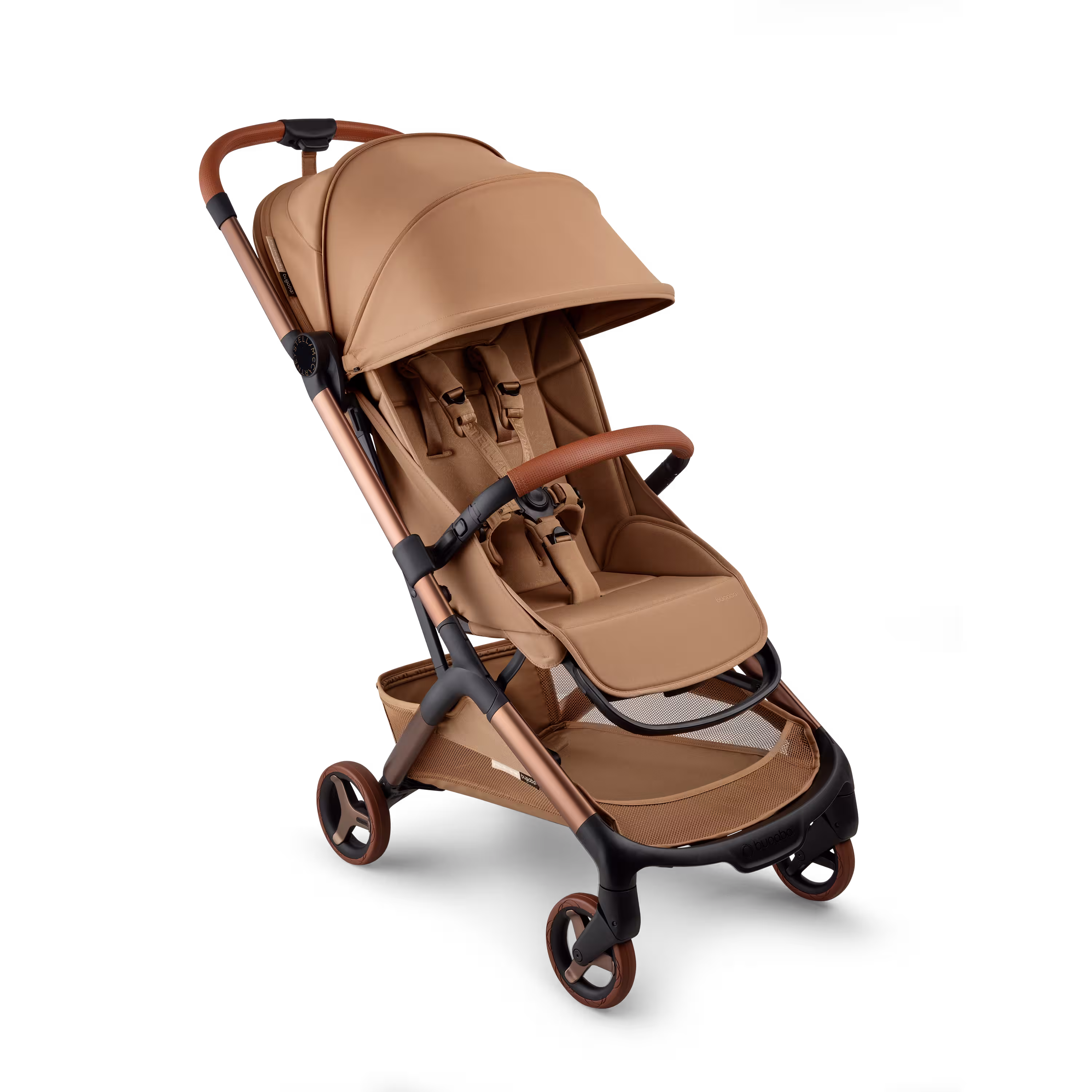 Bugaboo x Stella McCartney Butterfly 2 travel pushchair tobacco brown base, tobacco brown fabrics, tobacco brown sun canopy - Main Modal Image Slide 3 of 11