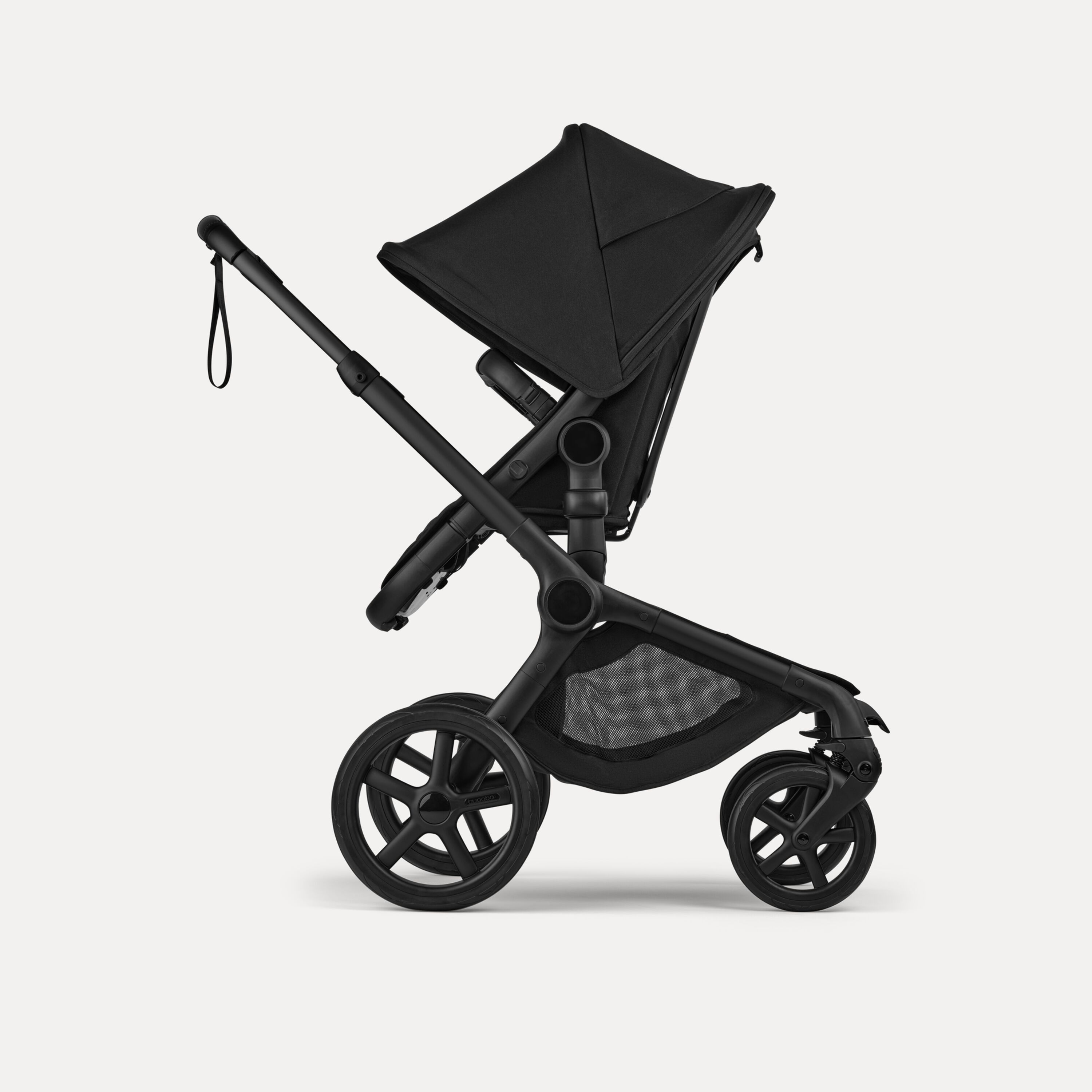 Bugaboo Fox 5 Renew seat stroller, with black chassis, Heritage Black fabrics, and Heritage Black sun canopy. - Main Modal Image Slide 3 of 12