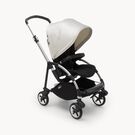 Bugaboo Bee 6 seat stroller fresh white sun canopy, black fabrics, aluminum chassis