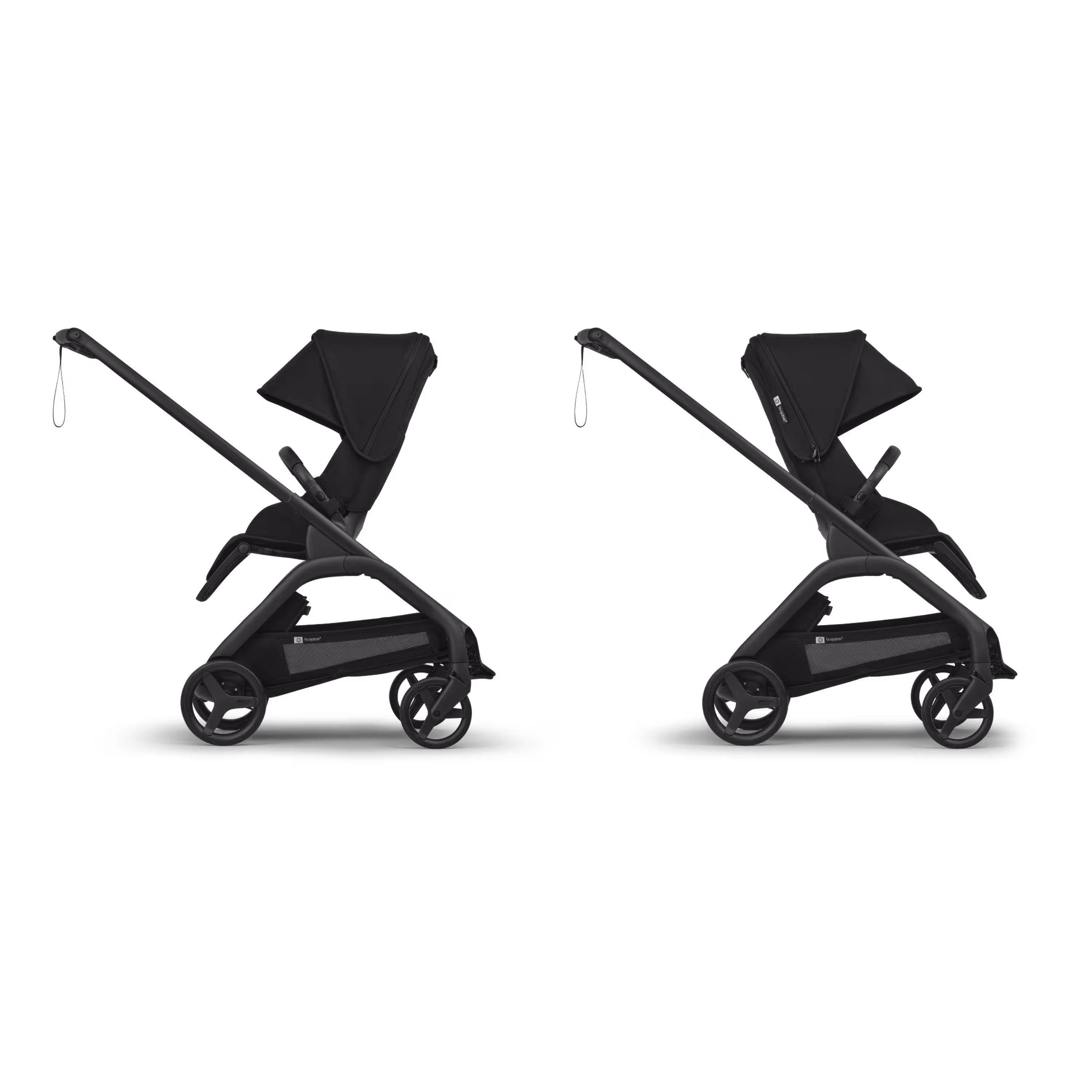 Bugaboo Dragonfly Plus seat stroller graphite base, heritage black fabrics, misty white sun canopy - Main Modal Image Slide 7 of 11