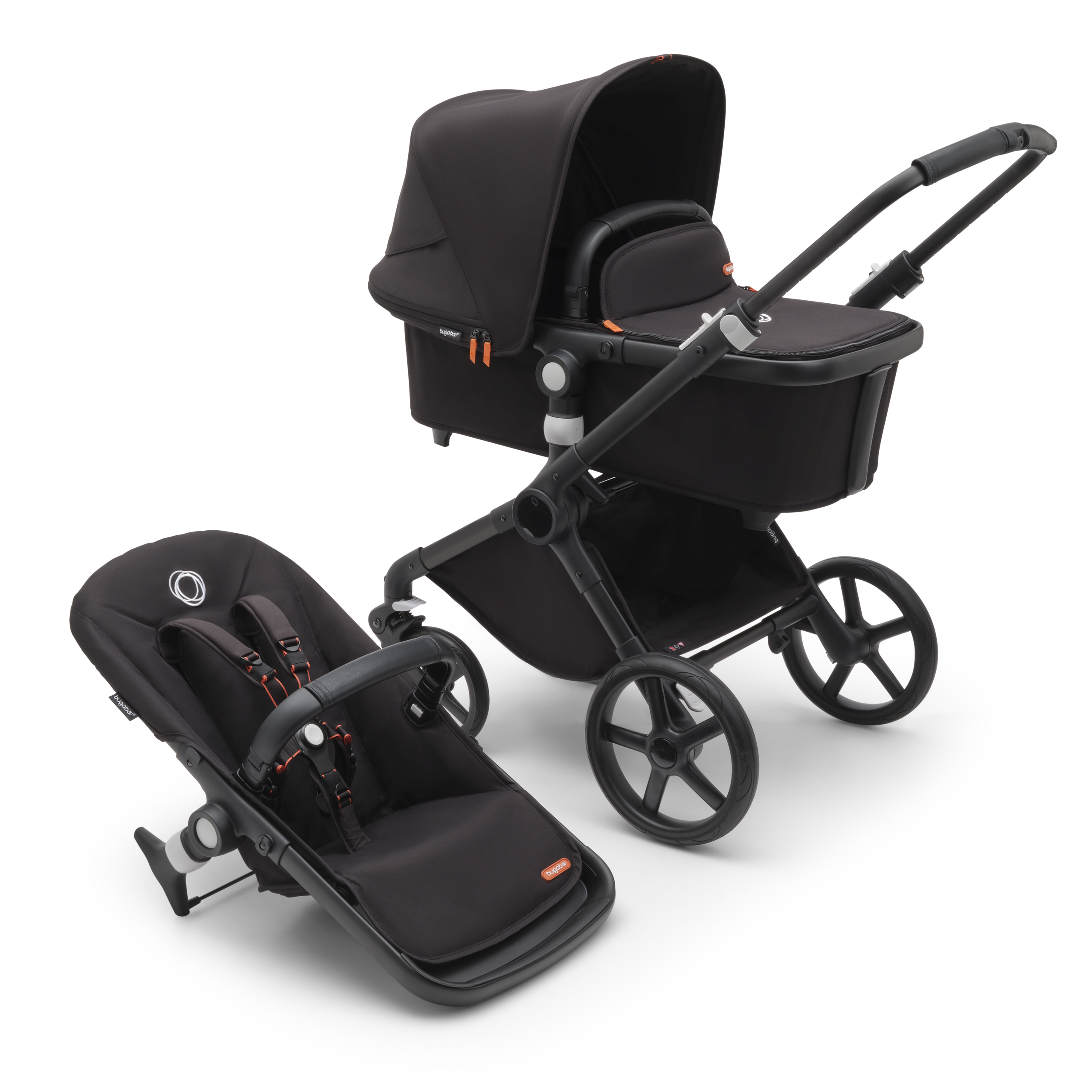 Refurbished Bugaboo Fox Cub complete BLACK/MIDNIGHT BLACK-MIDNIGHT BLACK - Thumbnail Slide 1 van 11
