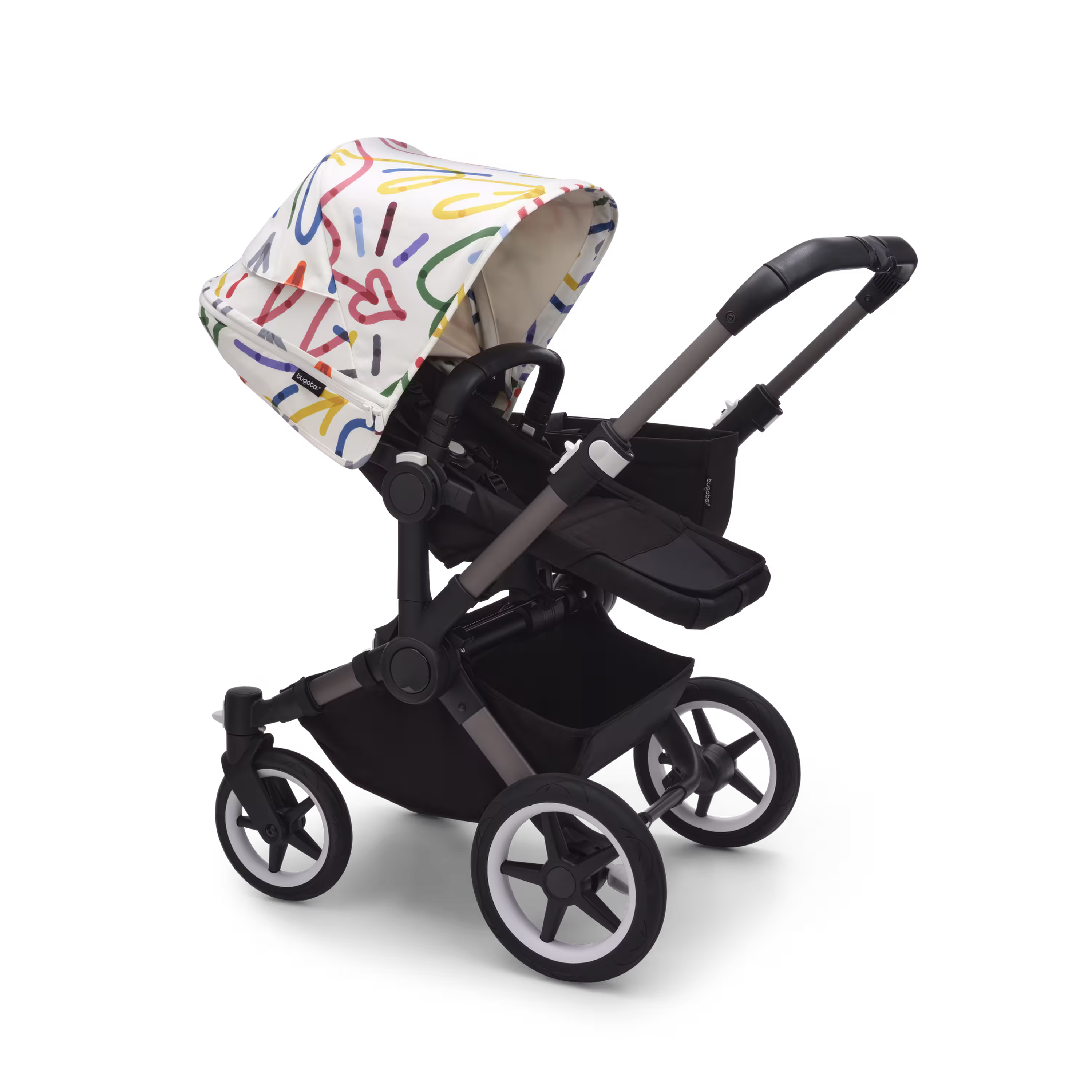Bugaboo Donkey 5 sun canopy Art of Discovery WHITE - Main Modal Image Slide 4 of 4