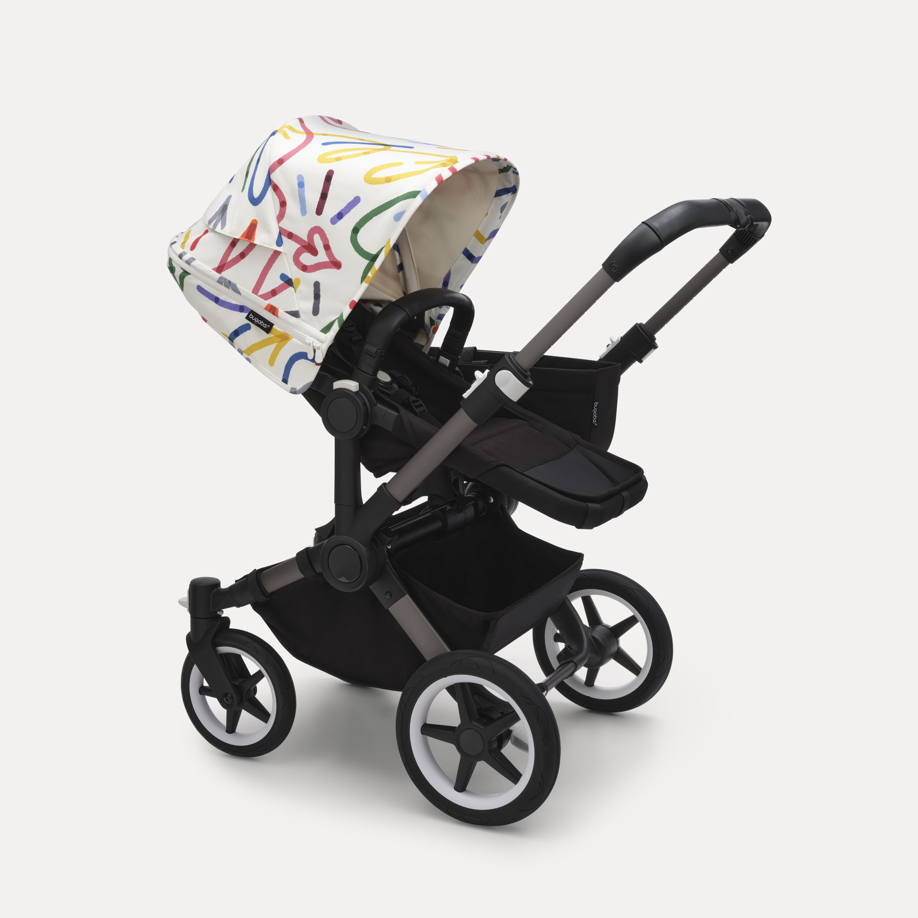 Bugaboo Donkey 5 sun canopy Art of Discovery WHITE - Main Modal Image Slide 4 of 4