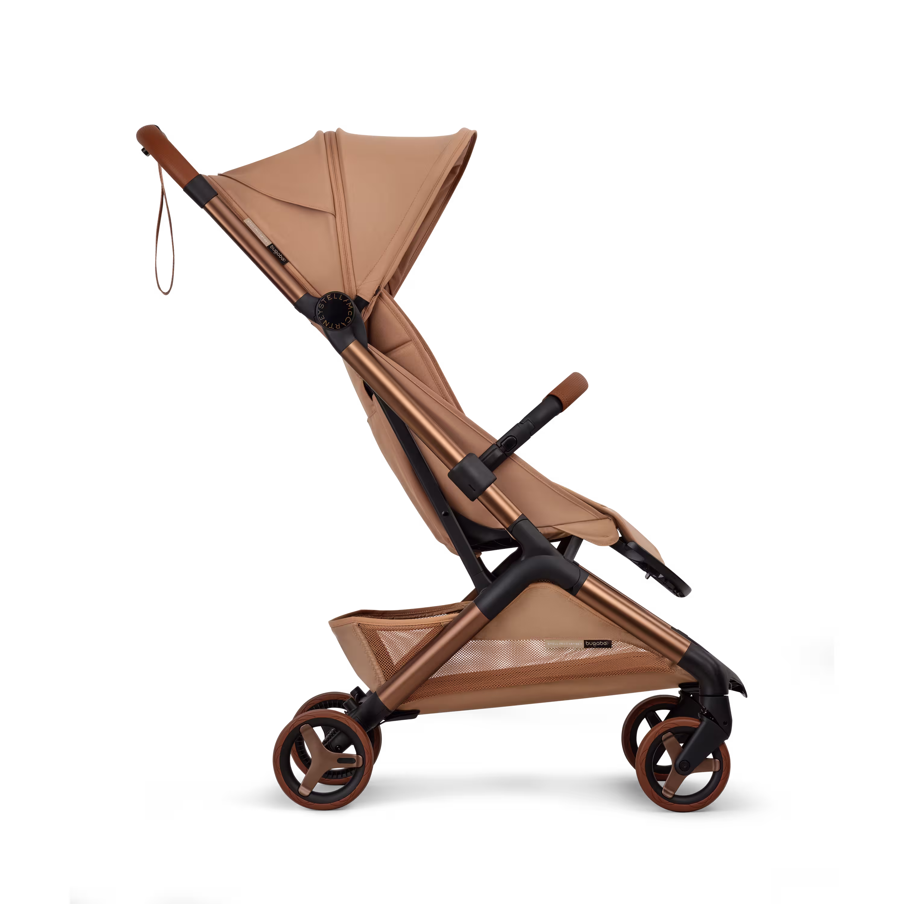 Bugaboo x Stella McCartney Butterfly 2 travel pushchair tobacco brown base, tobacco brown fabrics, tobacco brown sun canopy - Main Modal Image Slide 2 of 11