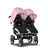 Bugaboo Donkey 3 Twin seat and bassinet stroller soft pink sun canopy, black fabrics, aluminium base - Thumbnail Slide 5 of 9