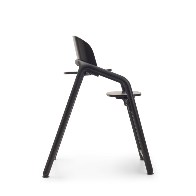 Side view of the Bugaboo Giraffe chair in black.