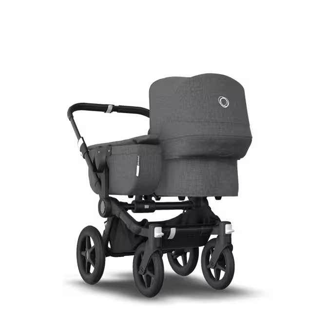 Bugaboo Donkey 3 Mono travel system grey melange sun canopy, grey melange fabrics, black base - Main Image Slide 3 of 19