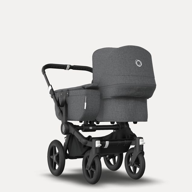 Bugaboo Donkey 3 Mono travel system grey melange sun canopy, grey melange fabrics, black base - Main Image Slide 3 of 19