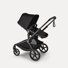 Bugaboo Kangaroo seat-only stroller black base, midnight black fabrics, midnight black sun canopy