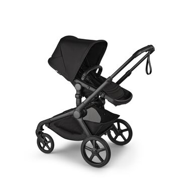 Bugaboo Kangaroo seat-only stroller black base, midnight black fabrics, midnight black sun canopy