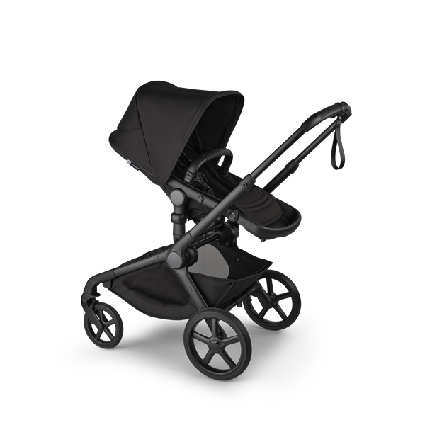 Bugaboo Kangaroo seat-only stroller black base, midnight black fabrics, midnight black sun canopy