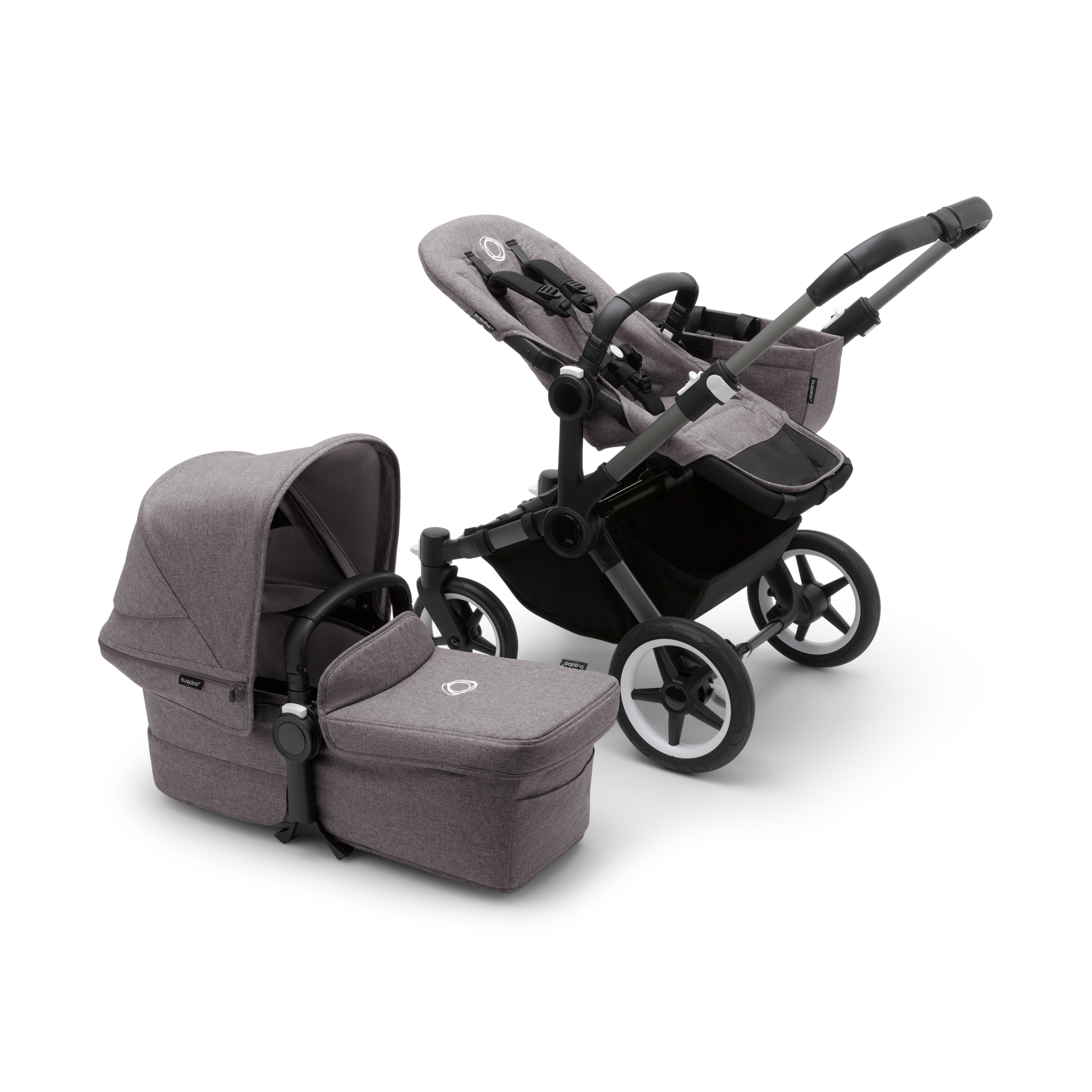 Refurbished Bugaboo Donkey 5 Mono complete GRAPHITE/GREY MÉLANGE-GREY MÉLANGE - Thumbnail Slide 4 of 6