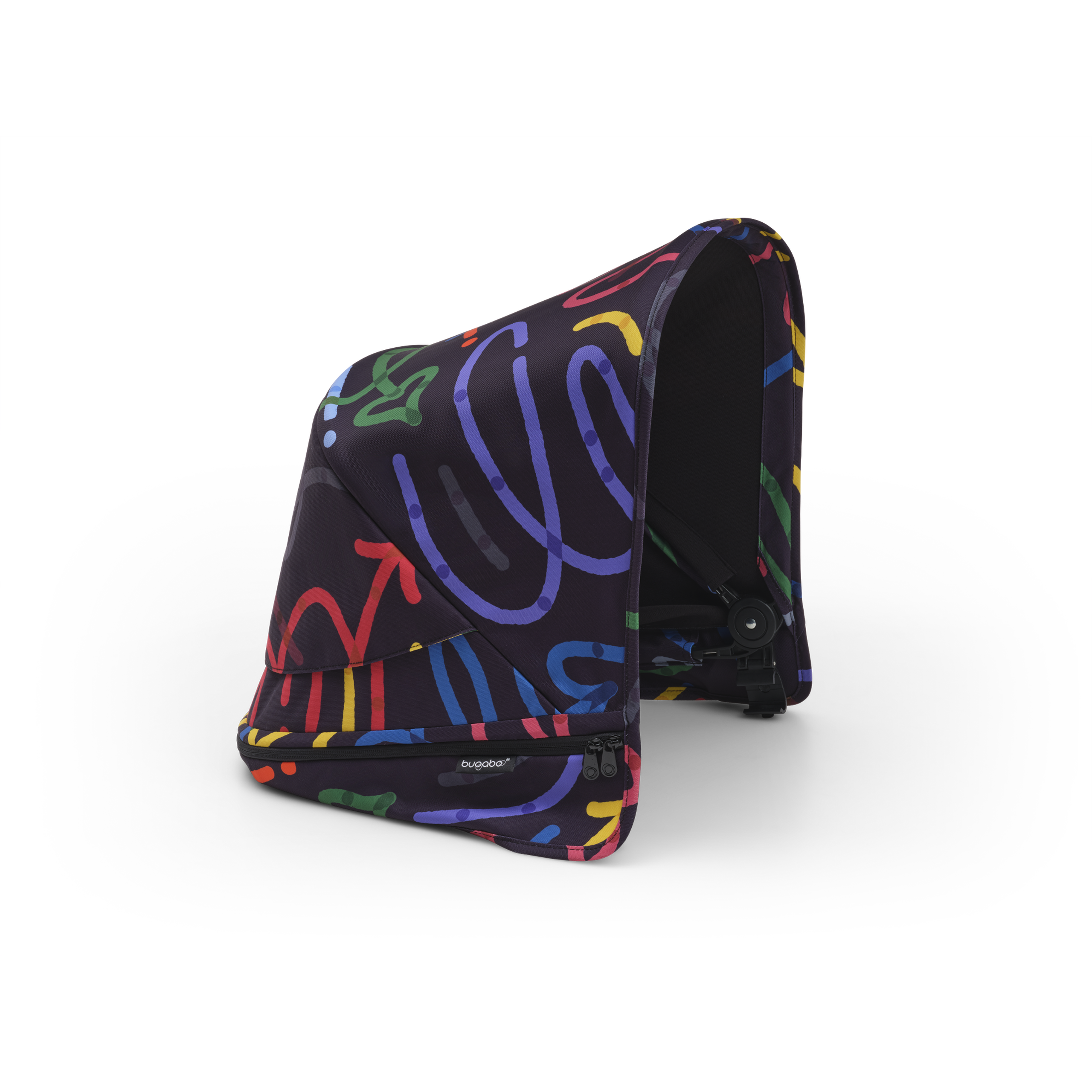 Bugaboo Donkey 5 sun canopy Art of Discovery DARK BLUE  - Thumbnail Slide 3 of 3