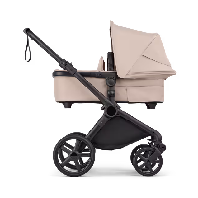 Bugaboo Cub 2-in-1 pram black base, desert taupe fabrics, desert taupe sun canopy - Main Image Slide 2 of 11