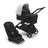 Passeggino con seduta e navicella Bugaboo Dragonfly con telaio black, tessuti midnight black e cappottina misty white. - Thumbnail Slide 1 of 16
