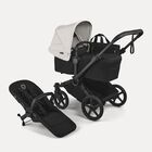 Bugaboo Donkey 6 2-in-1 stroller black base, heritage black fabrics, misty white sun canopy