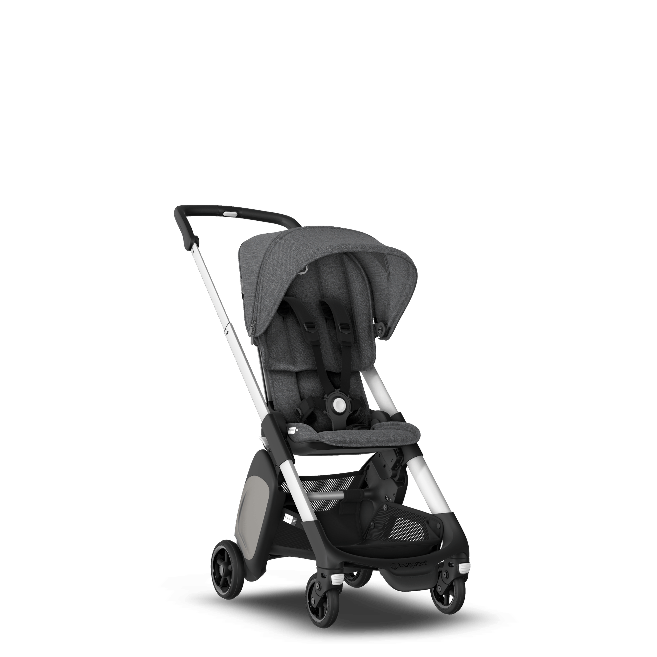 Bugaboo Ant Sit and stand travel stroller Grey Melange sun canopy