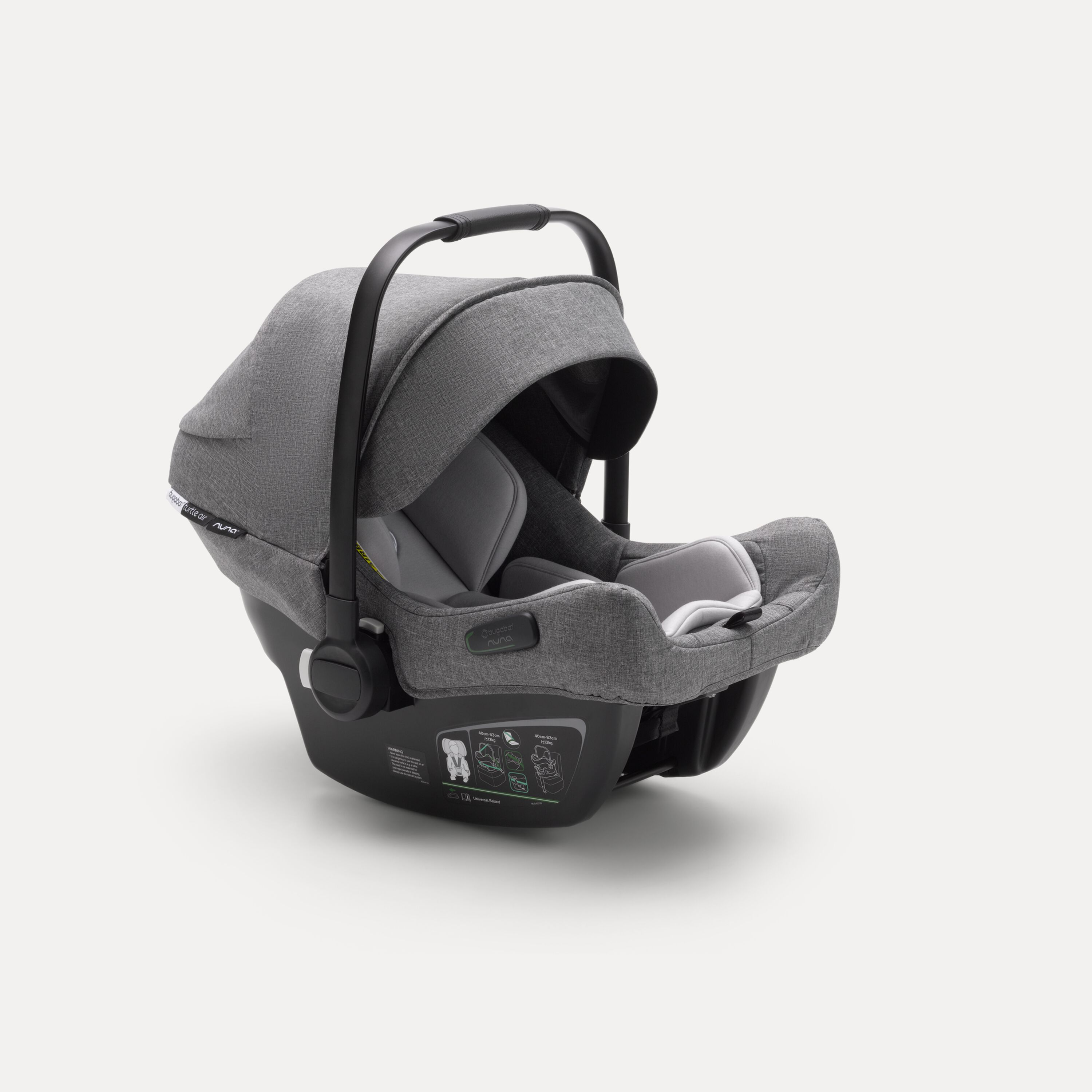 Bugaboo Bee 5 travel system grey melange sun canopy, grey melange fabrics, aluminium base - Main Modal Image Slide 11 of 18
