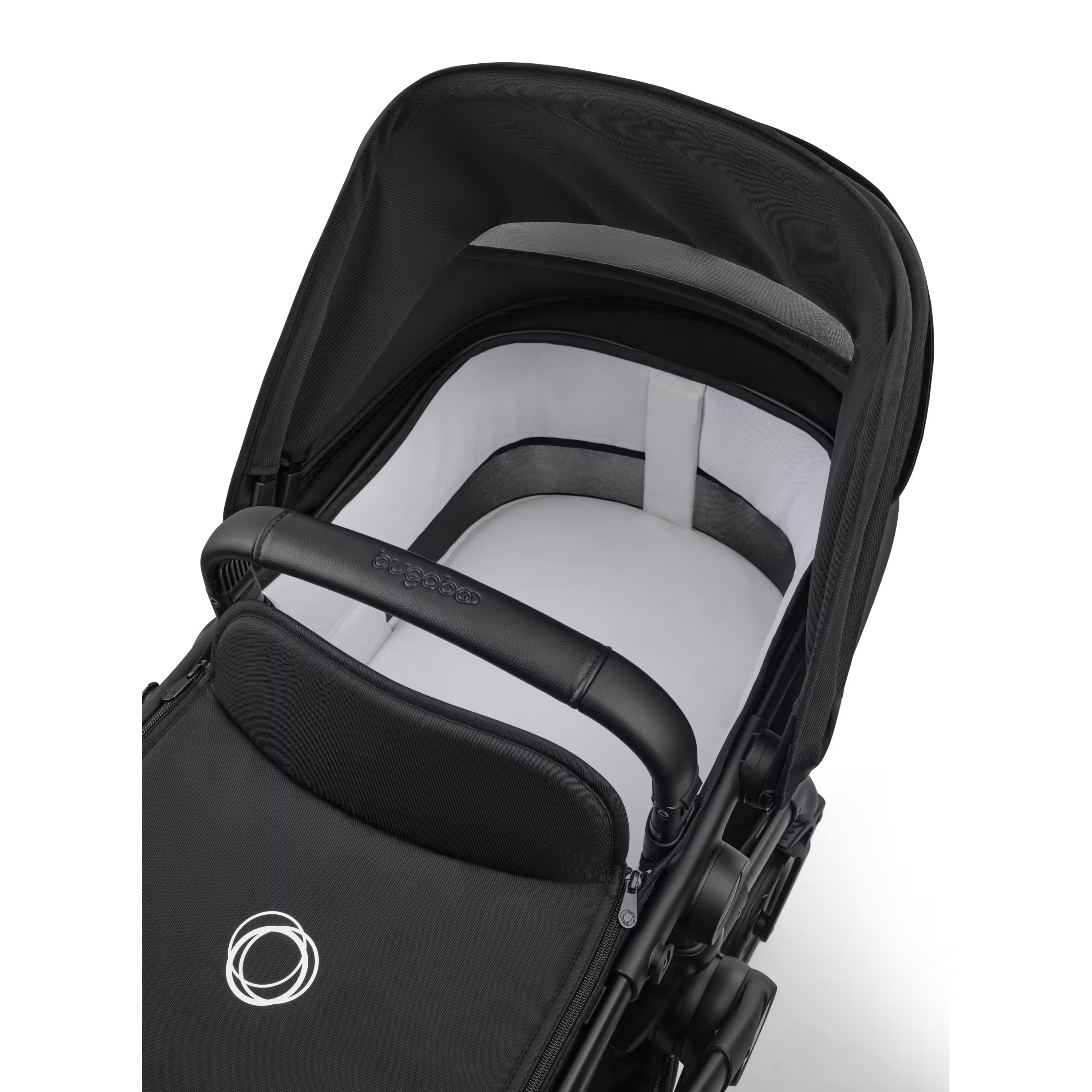 Bugaboo Cub 2-in-1 pram black base, heritage black fabrics, heritage black sun canopy - Main Modal Image Slide 6 of 11