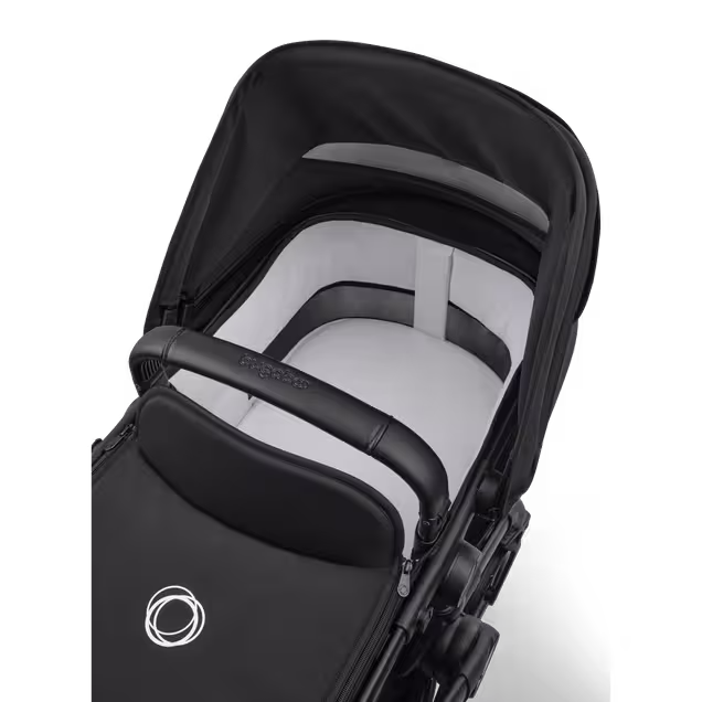 Bugaboo Cub 2-in-1 pram black base, heritage black fabrics, heritage black sun canopy - Main Image Slide 6 of 11