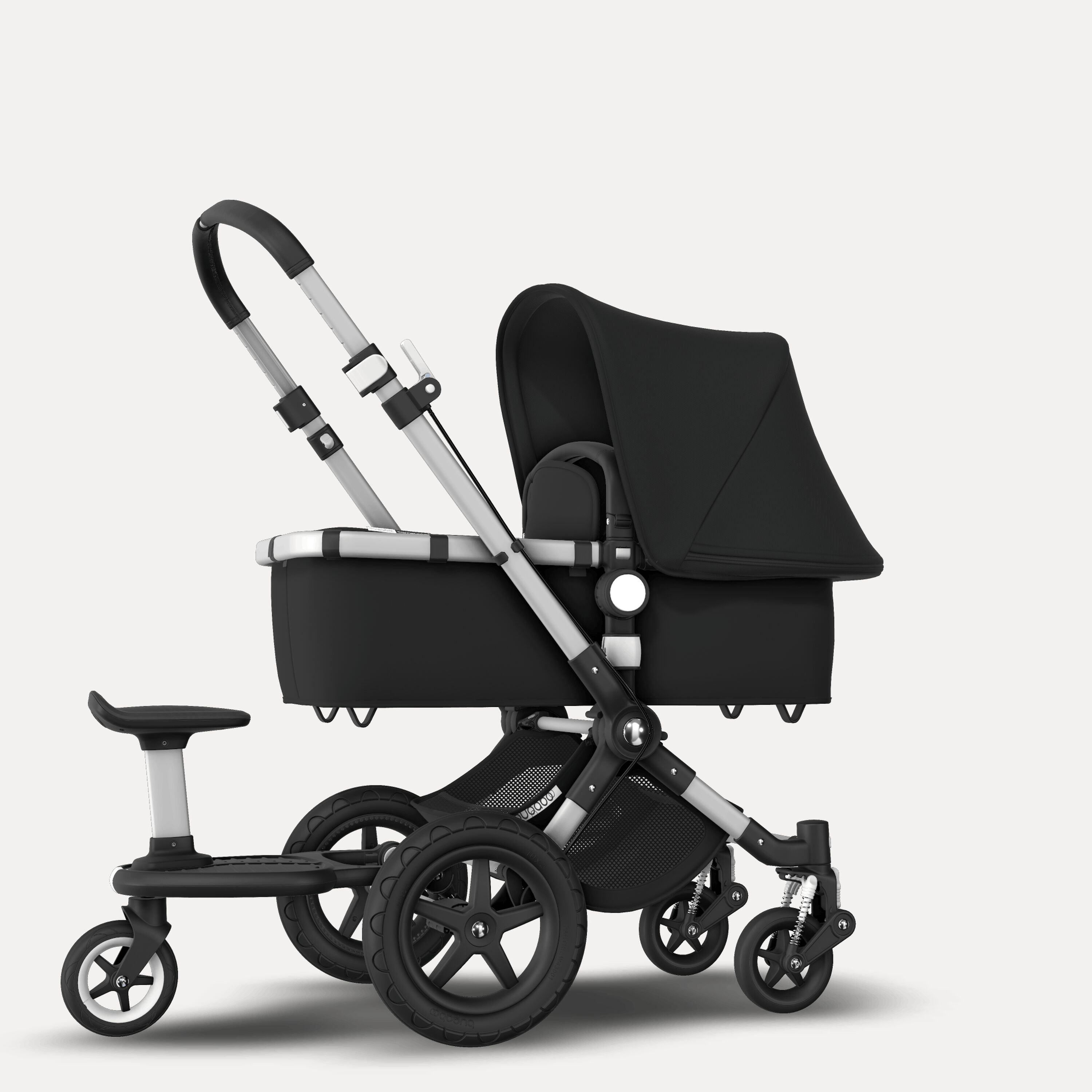 Bugaboo Cameleon 3 Plus sit and stand pushchair black sun canopy, black fabrics, aluminium base - Main Modal Image Slide 6 of 6
