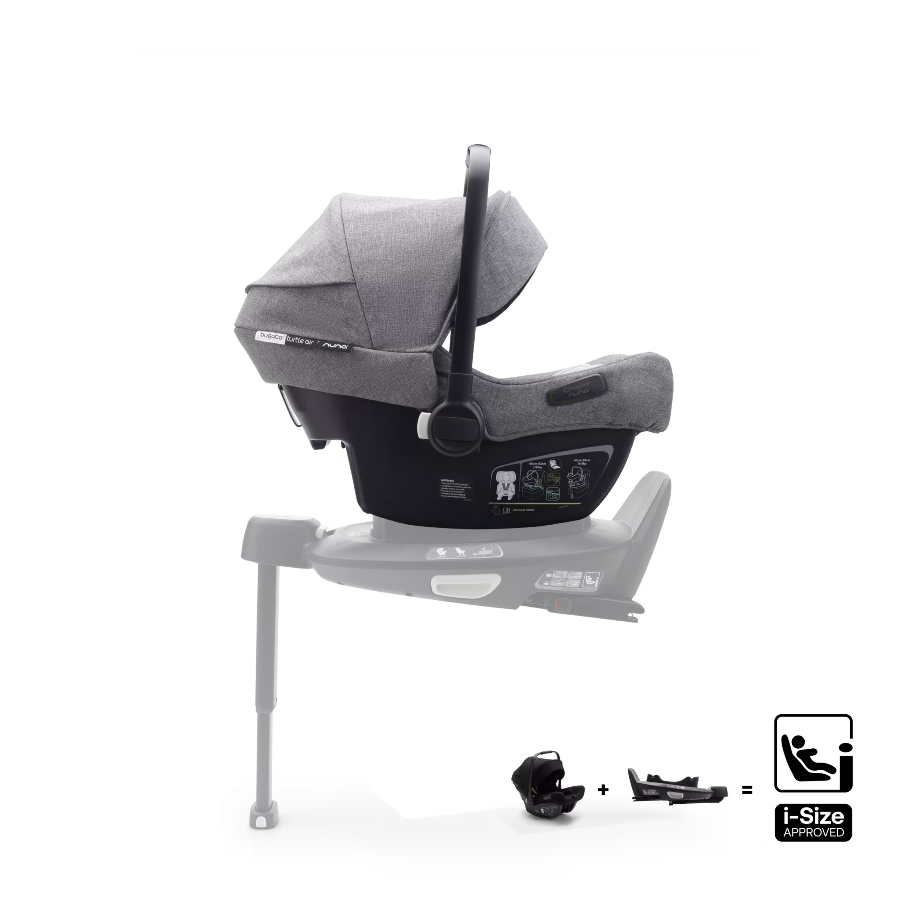 Refurbished Bugaboo Turtle air by Nuna car seat GREY - Main Modal Image Slide 2 of 7