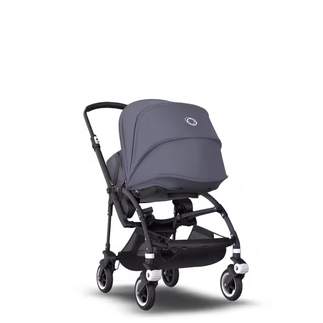 Bugaboo Bee 5 seat and bassinet stroller steel blue sun canopy, steel blue fabrics, black base - Main Image Slide 1 of 6