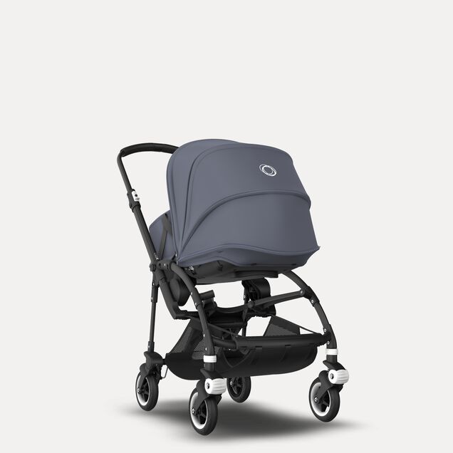 Bugaboo Bee 5 seat and bassinet stroller steel blue sun canopy, steel blue fabrics, black base - Main Image Slide 1 of 6