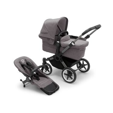Refurbished Bugaboo Donkey 5 Mono complete GRAPHITE/GREY MÉLANGE-GREY MÉLANGE
