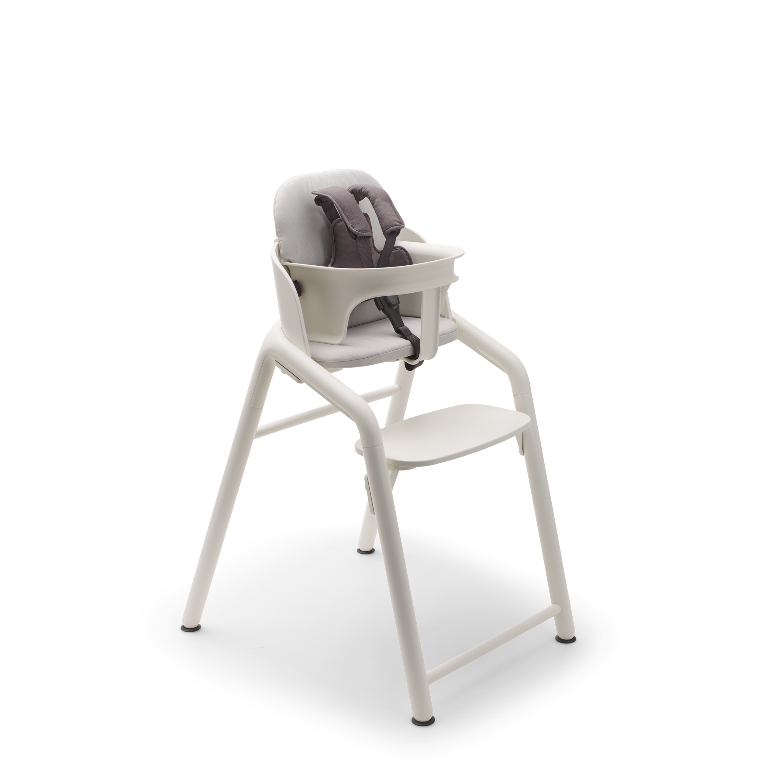 Bugaboo Giraffe chair, baby set with harness, and baby pillow set, all in white. - Thumbnail Slide 3 of 3