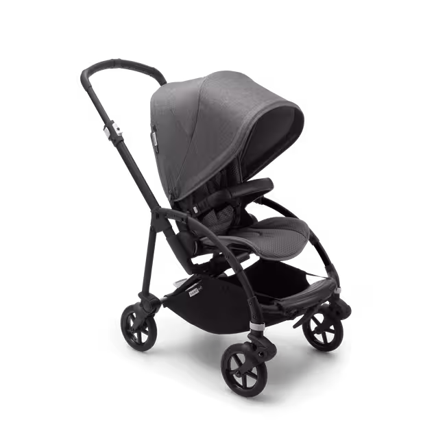 Bugaboo Bee 6 bassinet and seat stroller grey mélange sun canopy, grey mélange fabrics, black base - Main Image Slide 2 of 3