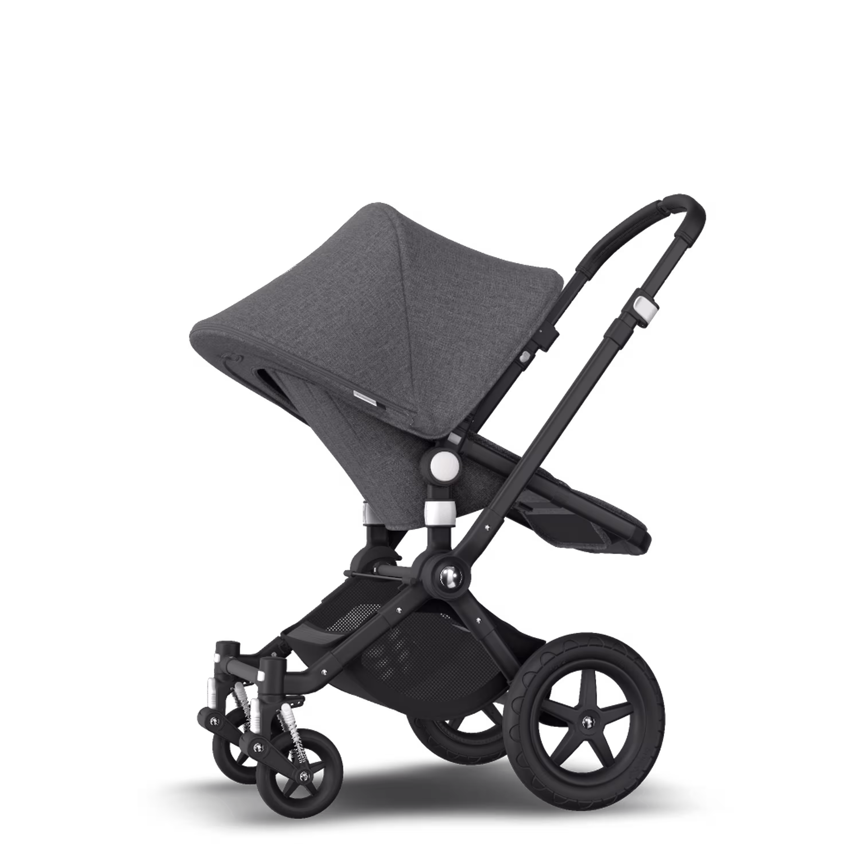 Bugaboo Cameleon 3 Plus seat and carrycot pushchair grey melange sun canopy, grey melange fabrics, black base - Main Modal Image Slide 2 of 8