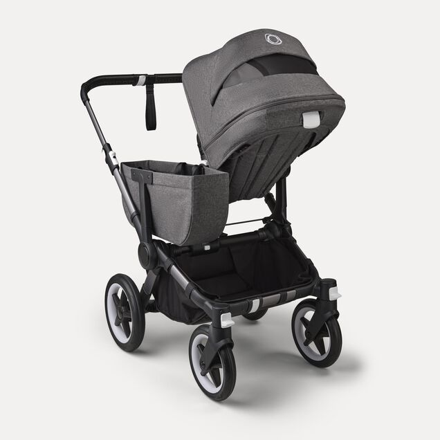 Bugaboo Donkey 5 Mono 2-in-1 stroller graphite base, grey mélange fabrics, grey mélange sun canopy - Main Image Slide 4 of 12