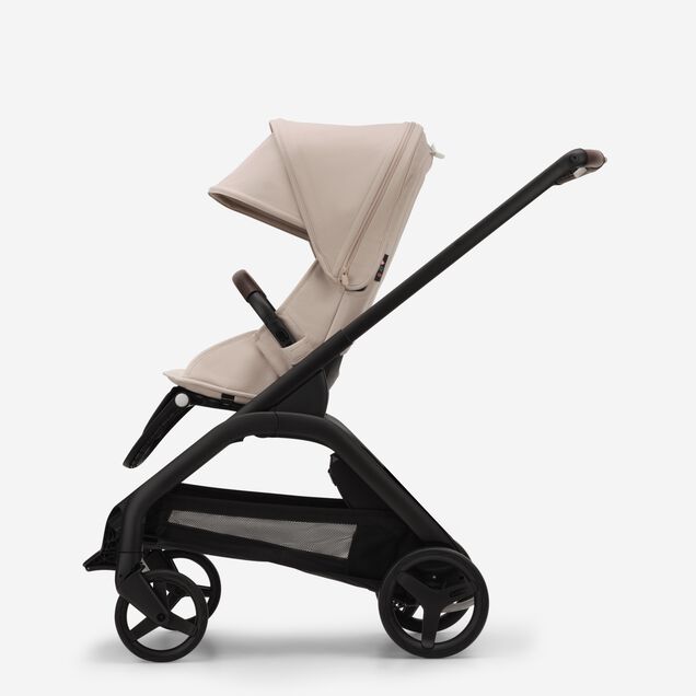 Bugaboo Dragonfly 2-in-1 stroller black base, desert taupe fabrics, desert taupe sun canopy - Main Image Slide 2 of 16
