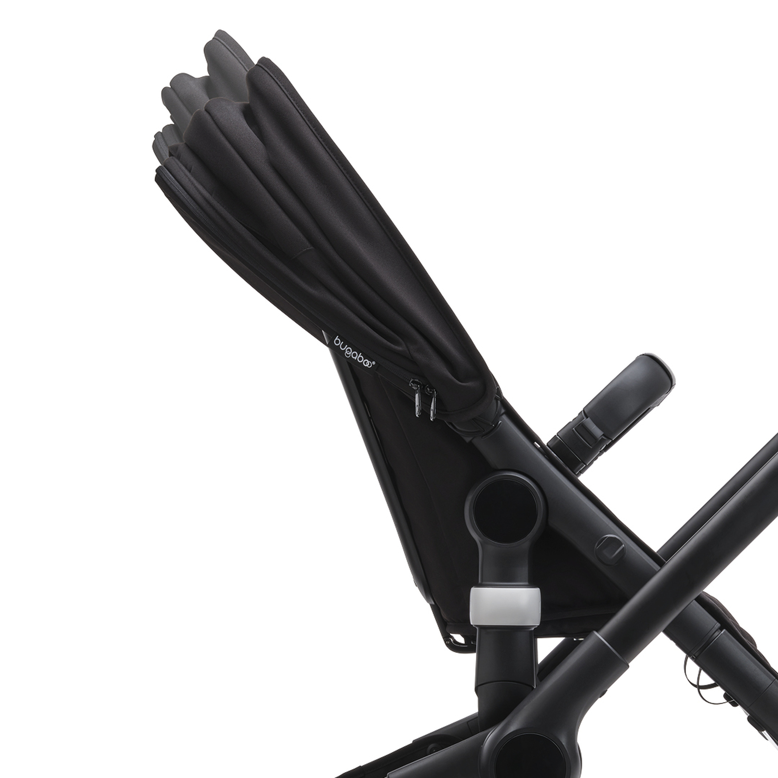 Bugaboo Fox 5 bassinet and seat stroller black base, midnight black fabrics, midnight black sun canopy - Thumbnail Slide 4 of 6