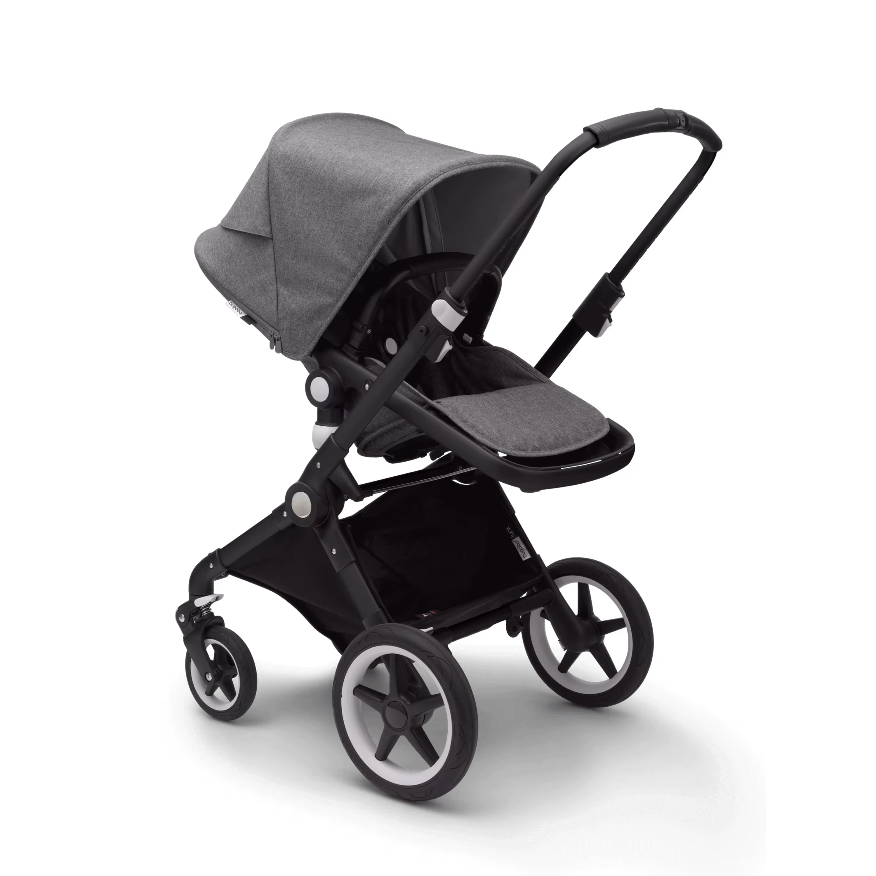 Bugaboo Lynx bassinet and seat stroller grey melange sun canopy, grey melange fabrics, black base - Main Modal Image Slide 3 of 10