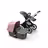 Bugaboo Fox 2 seat and carrycot pushchair soft pink sun canopy, grey melange fabrics, aluminium base - Thumbnail Slide 9 of 10