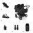 Bugaboo Donkey 6 Twin Essential stroller bundle - Thumbnail Slide 1 of 6