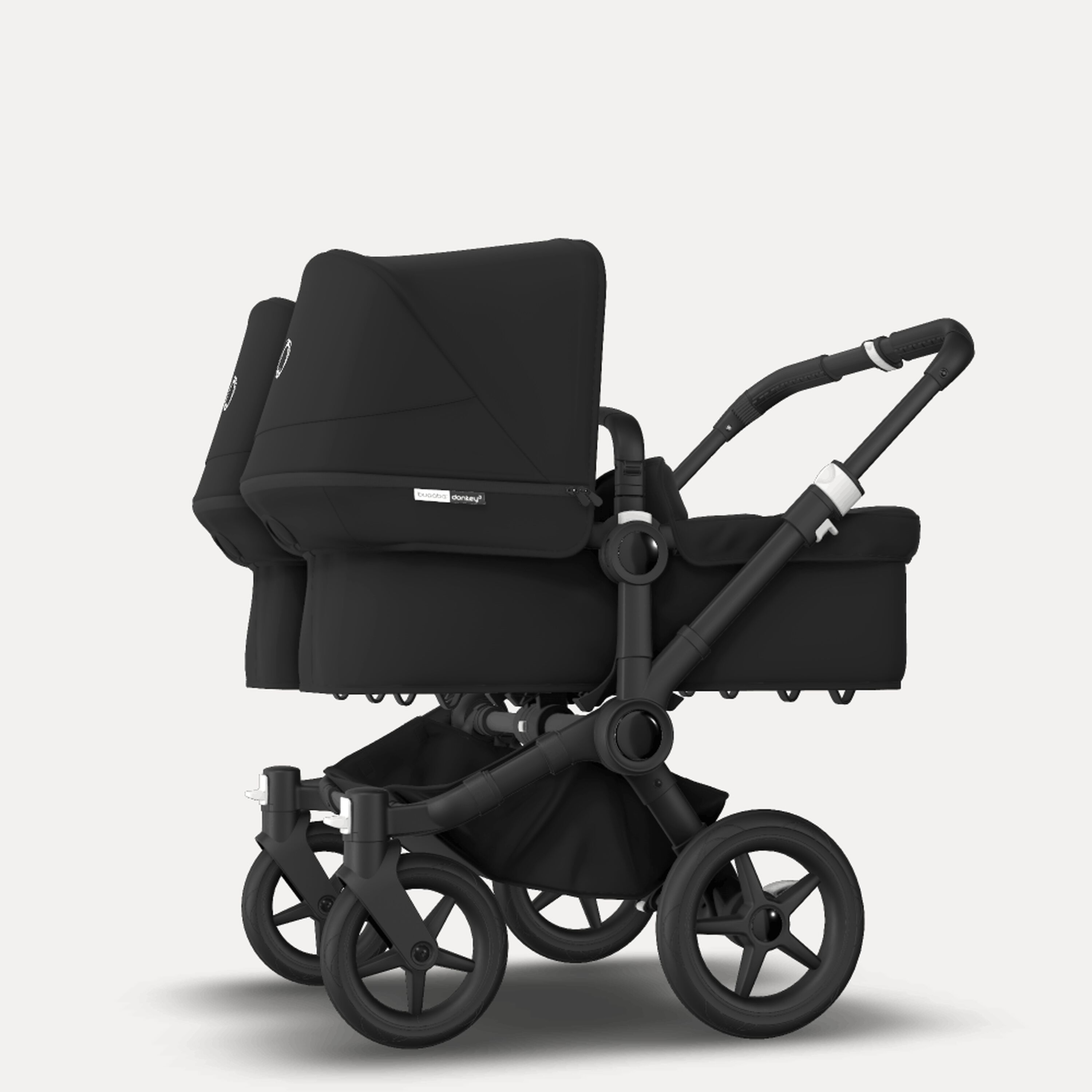Bugaboo Donkey 3 Twin travel system black sun canopy, black fabrics, black base - Main Modal Image Slide 9 of 15