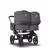 Bugaboo Donkey 3 Twin travel system grey melange sun canopy, grey melange fabrics, black base - Thumbnail Slide 8 of 18