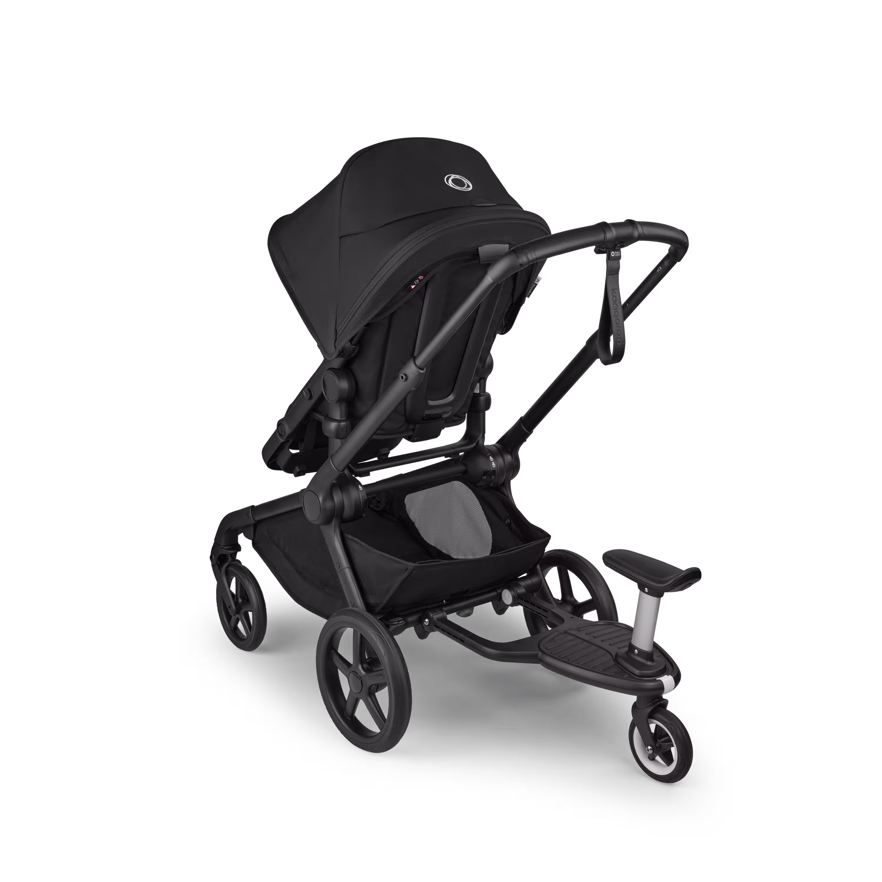 Bugaboo Kangaroo seat-only stroller black base, moon grey fabrics, moon grey sun canopy - Main Modal Image Slide 11 of 11