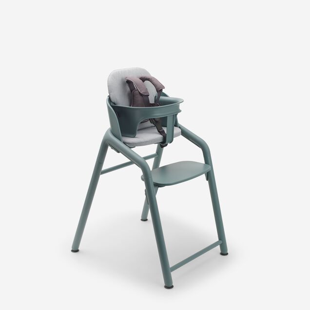 Bugaboo Giraffe chair and baby set with harness in blue, with baby pillow set in light blue. - Main Image Slide 3 of 4