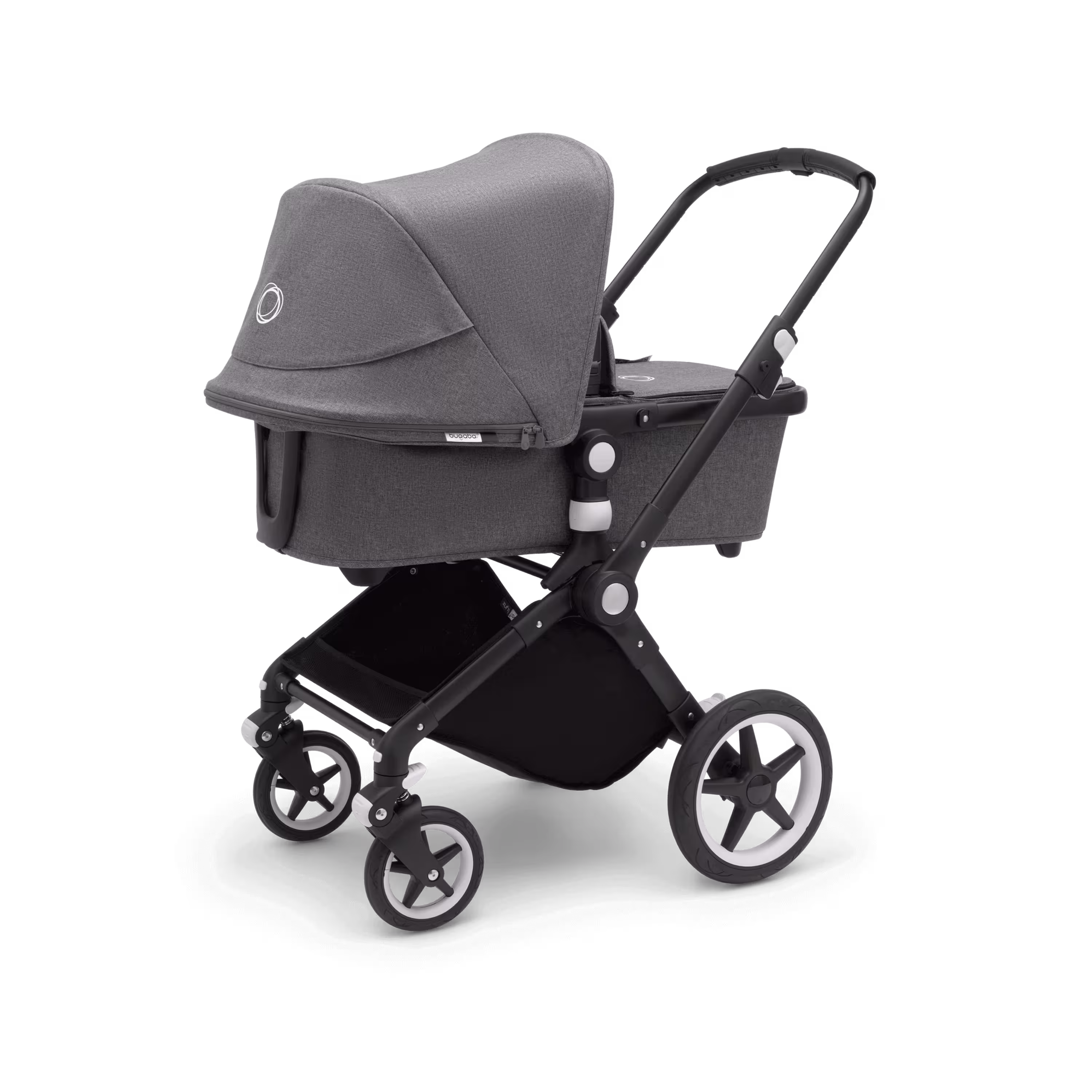 Bugaboo Lynx bassinet and seat stroller grey melange sun canopy, grey melange fabrics, black base - Main Modal Image Slide 2 of 10