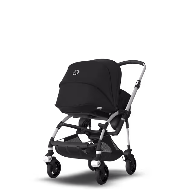 Bugaboo Bee 5 seat and bassinet stroller black sun canopy, black fabrics, aluminium base - Main Image Slide 5 of 6